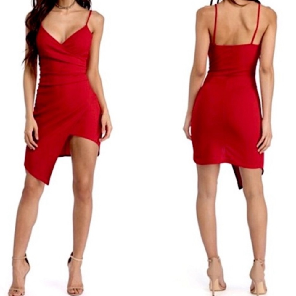 Windsor Asymmetrical Red Dress ❤️‍🔥